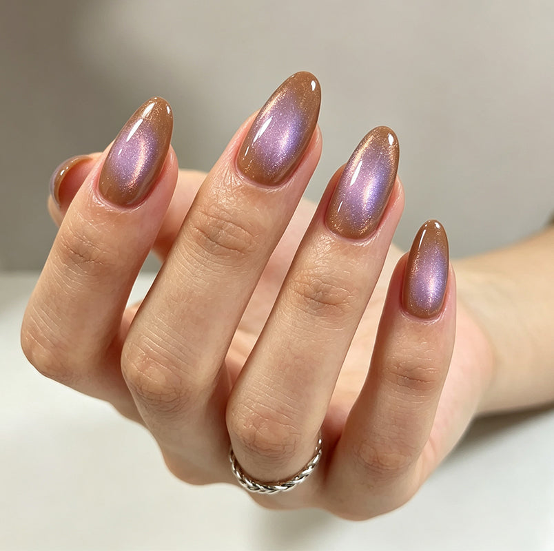 Warm Brown Purple Cat Eye