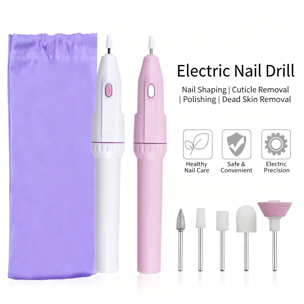 Electric Nail Drill Machine, Mini Portable Nail Polishing Tool for Nail Art