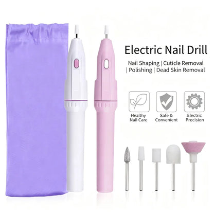 Electric Nail Drill Machine, Mini Portable Nail Polishing Tool for Nail Art