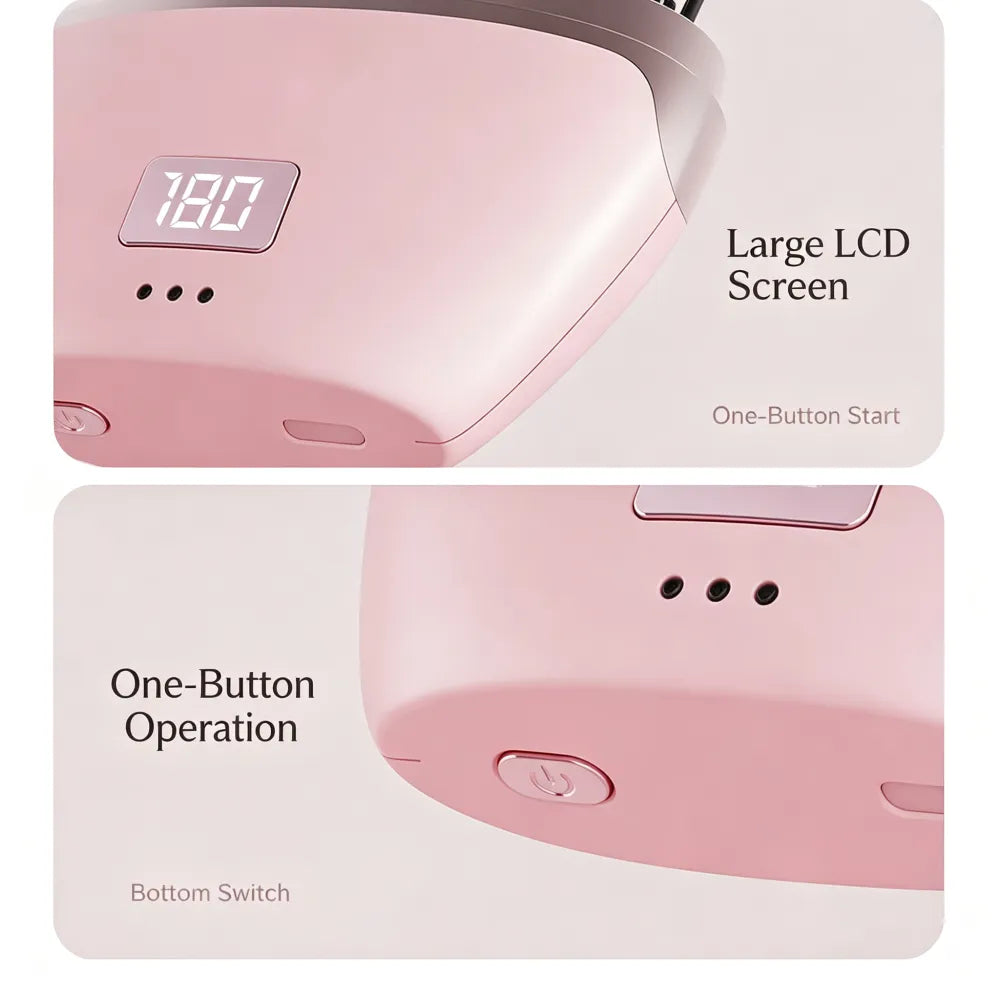Wireless hair straightening comb, mini and portable, can be used for both straightening and curling, protects hair and prevents damage, USB charging, with a digital display screen