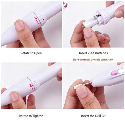 Electric Nail Drill Machine, Mini Portable Nail Polishing Tool for Nail Art