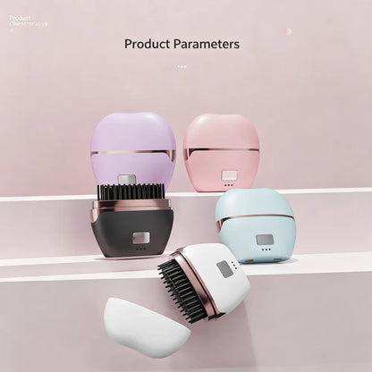 Wireless hair straightening comb, mini and portable, can be used for both straightening and curling, protects hair and prevents damage, USB charging, with a digital display screen