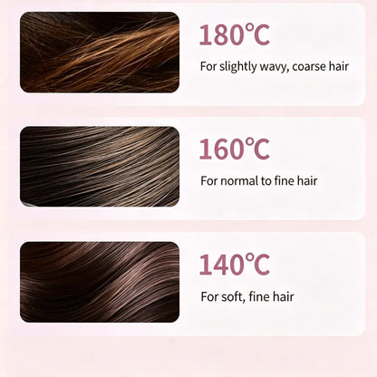 Wireless hair straightening comb, mini and portable, can be used for both straightening and curling, protects hair and prevents damage, USB charging, with a digital display screen