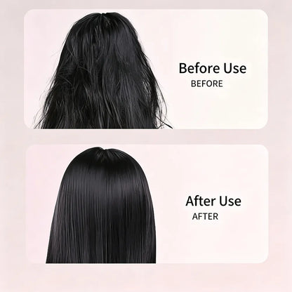 Wireless hair straightening comb, mini and portable, can be used for both straightening and curling, protects hair and prevents damage, USB charging, with a digital display screen