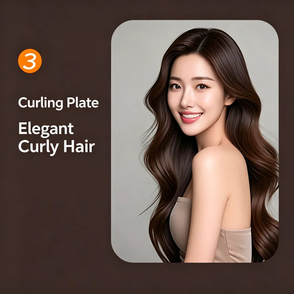3‑in‑1 Interchangeable Hair Styling Iron, Cordless Flat Iron & Curling Wand, Rechargeable Wireless Hair Straightener for Fluffy Hairstyle