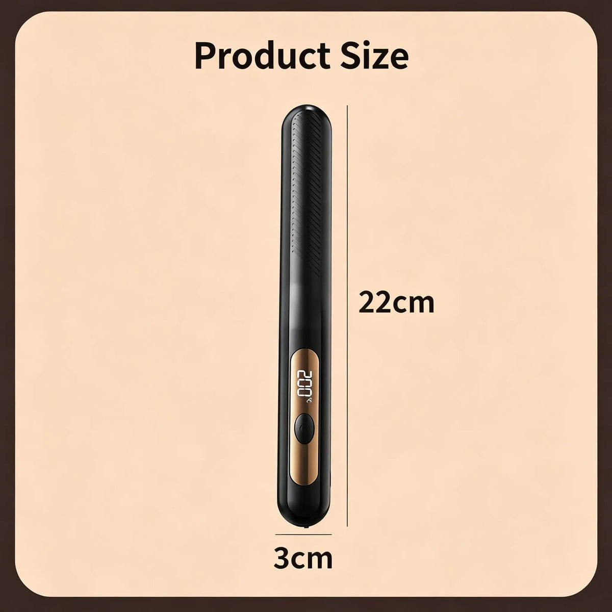 3‑in‑1 Interchangeable Hair Styling Iron, Cordless Flat Iron & Curling Wand, Rechargeable Wireless Hair Straightener for Fluffy Hairstyle