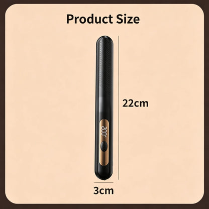 3‑in‑1 Interchangeable Hair Styling Iron, Cordless Flat Iron & Curling Wand, Rechargeable Wireless Hair Straightener for Fluffy Hairstyle