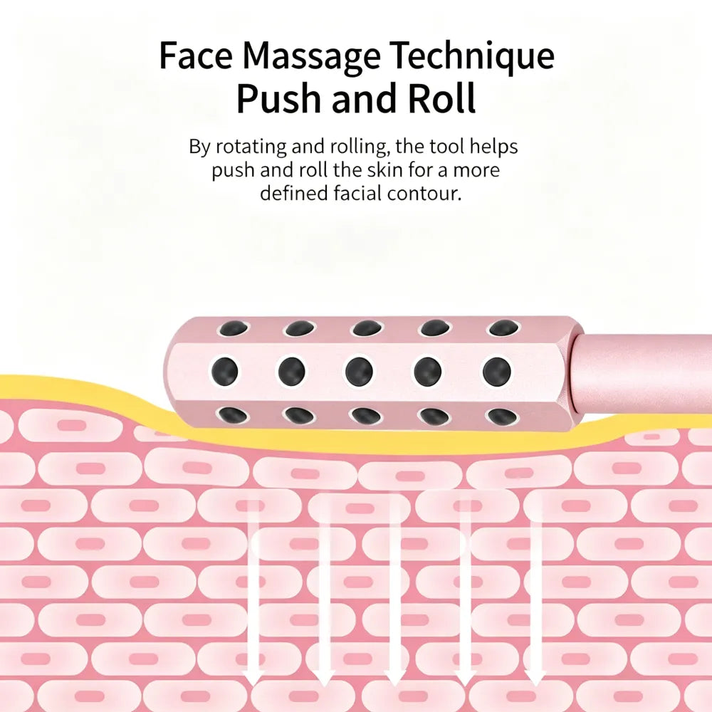 24‑Germanium‑Stone Facial Beauty Bar | Face & Neck Lifting Massage Roller