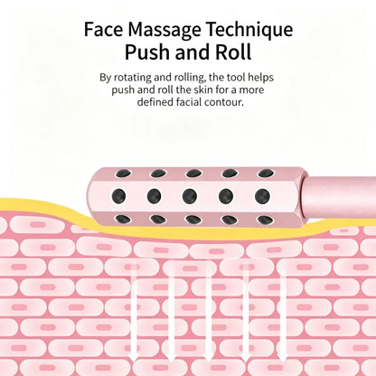 24‑Germanium‑Stone Facial Beauty Bar | Face & Neck Lifting Massage Roller