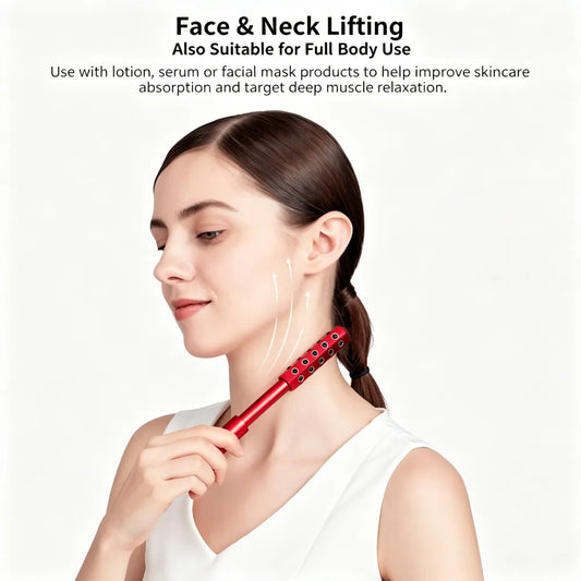 24‑Germanium‑Stone Facial Beauty Bar | Face & Neck Lifting Massage Roller
