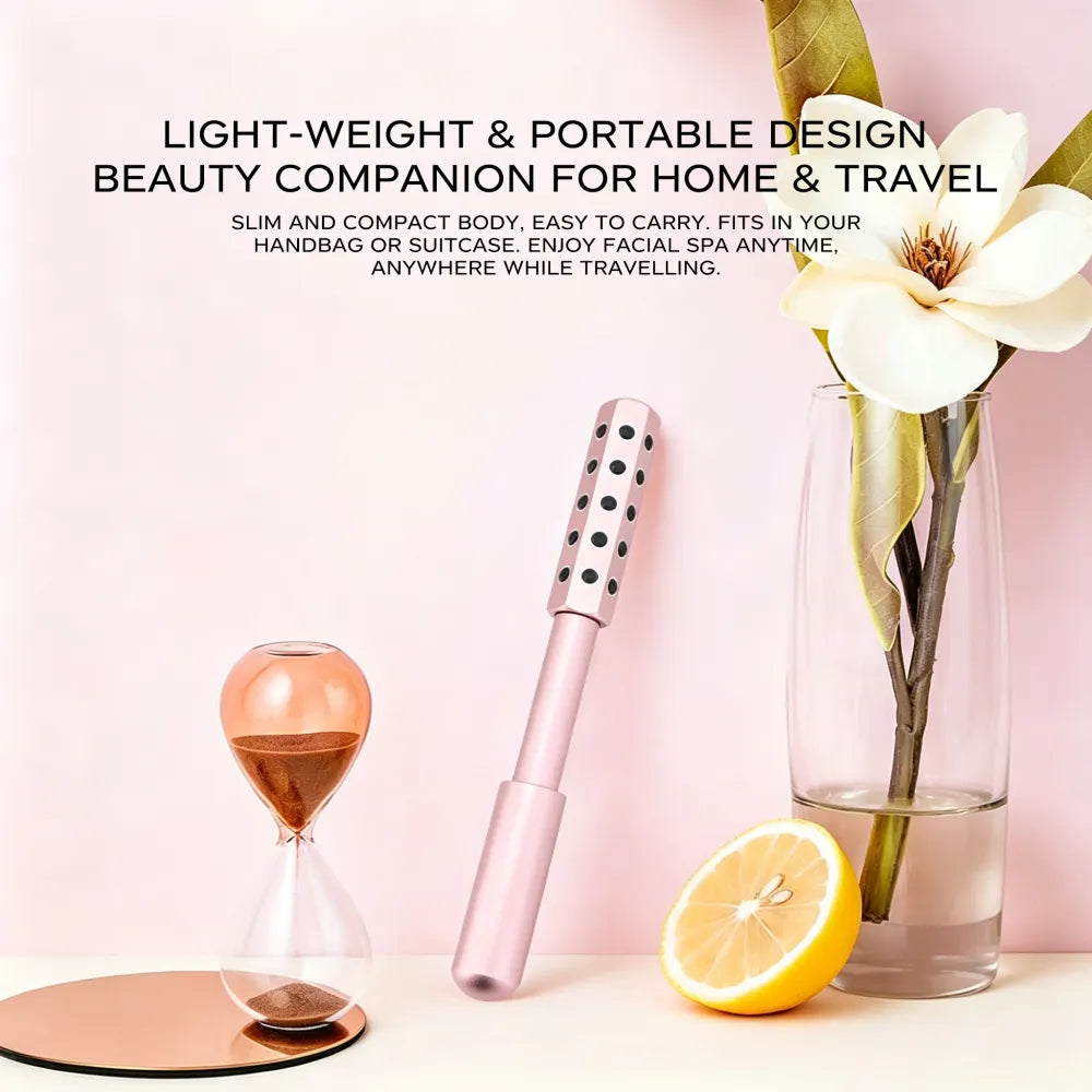 24‑Germanium‑Stone Facial Beauty Bar | Face & Neck Lifting Massage Roller