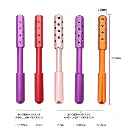 24‑Germanium‑Stone Facial Beauty Bar | Face & Neck Lifting Massage Roller