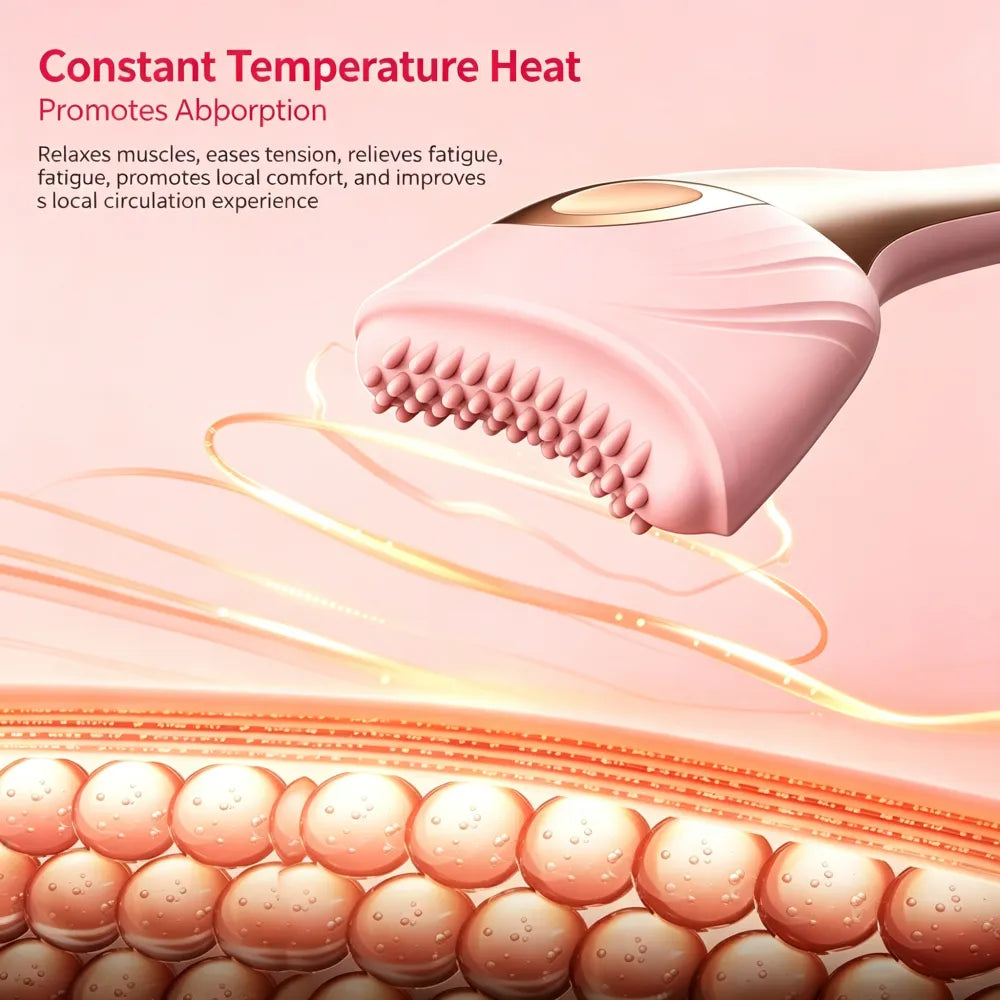 Crescent Gua Sha Brush | Lymphatic Contour Massager for Face, Eye & Neck