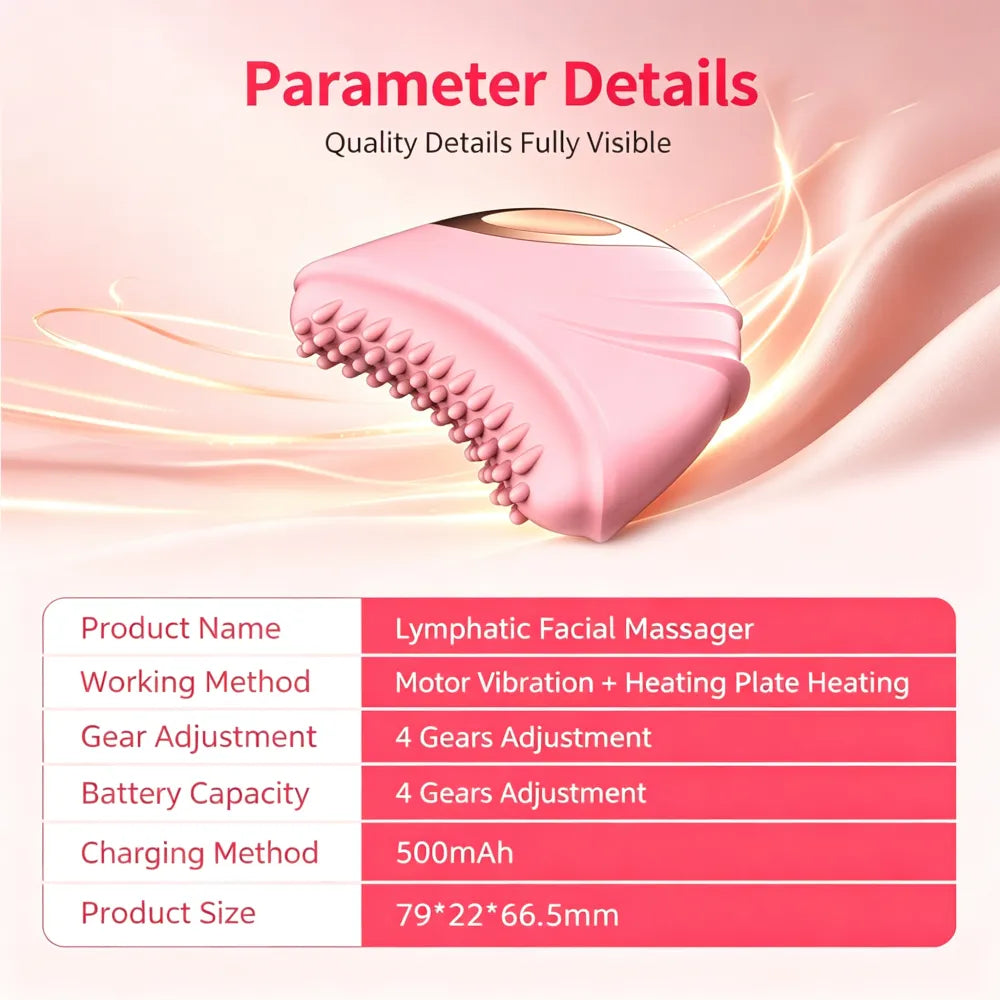 Crescent Gua Sha Brush | Lymphatic Contour Massager for Face, Eye & Neck