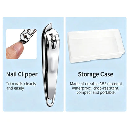 Manicure Tool Set, Nail Files & Buffers, Stainless Steel Cuticle Nipper & Cuticle Pusher, Nail Grooming & Removing Kit