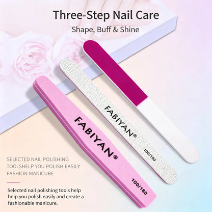 Manicure Tool Set, Nail Files & Buffers, Stainless Steel Cuticle Nipper & Cuticle Pusher, Nail Grooming & Removing Kit