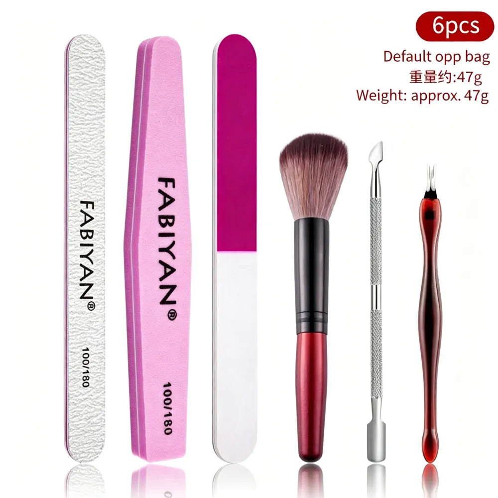 Manicure Tool Set, Nail Files & Buffers, Stainless Steel Cuticle Nipper & Cuticle Pusher, Nail Grooming & Removing Kit