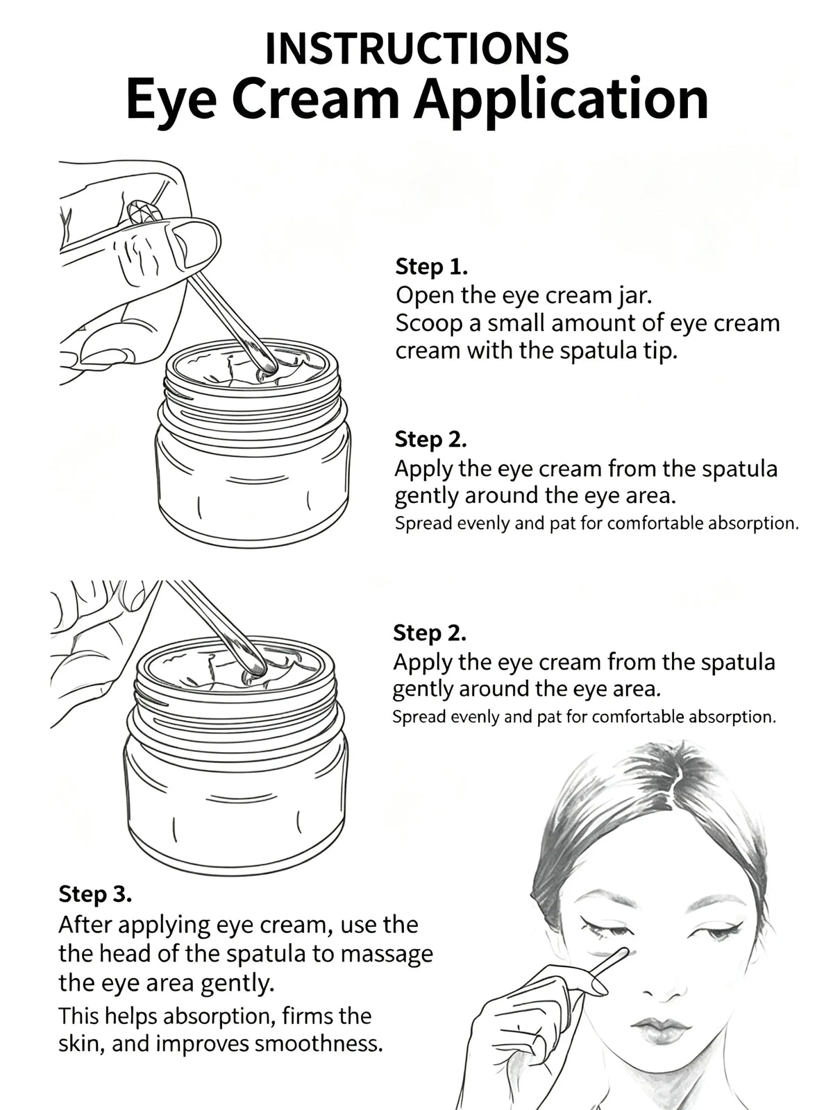 Metal Eye Cream Roller Applicator | 2-in-1 Facial Massage Beauty Spoon